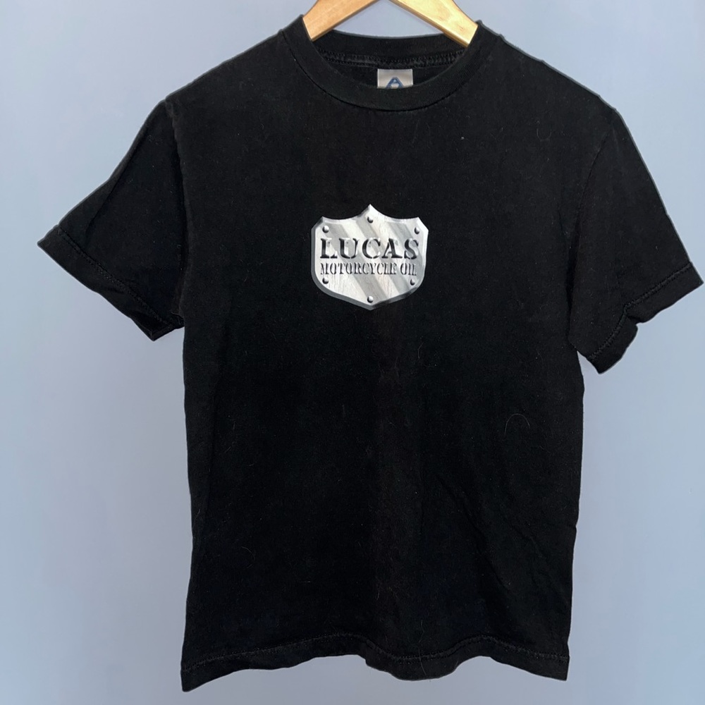 Lucas Motorcycle Oil Black Graphic T-Shirt